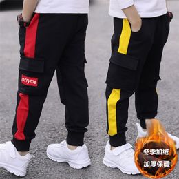 Big Boy Child Cargo Pants Casual Sports Pants Spring en Autumn Children's Pants voor Theee -zakken broek 4 7 9 11 Oudejaren LJ201127