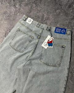 Big Boy Jeans Streetwear Men Women Y2K Pants Cartoon Grafisch borduurwerk Baggy Harajuku Gothic Hip Hop High Rise Trouser 240415