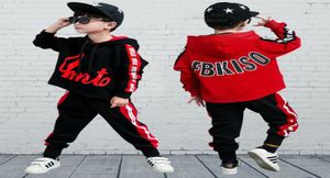 Grote jongen pak lente nieuwe hiphop danskleding jongens meisjes herfstoutfits tweedelige kledingsets lente kinderkleding kerst LJ20099538479