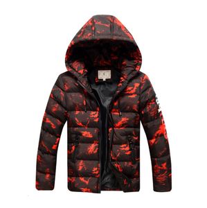 Big Boys Winter Coats Niños Down Jackets Camuflage Impresión de la chaqueta para niños Engrosar la ropa de ropa de niños con capucha de parkas calientes4007913