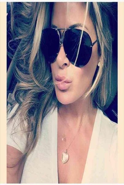 Big Brand Design Aviation Gafas de sol Hombres Modos de moda Mirror Femenino Femenino para Femeninos Eyewear Kim Kardashian Oculo6997262