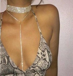 Big Brand Fashion Full Diamond Chocker Bling Party Flash Necklace Woman Charm Jewelry HiHop Jewelr2379622