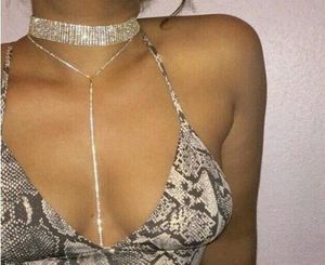 Big Brand Fashion Full Diamond Chocker Bling Party Flash Necklace Woman Charm Jewelry HiHop Jewelr2041577