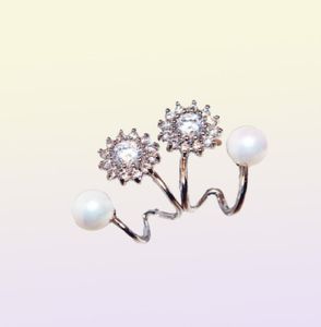 Grande marque style ins boucles d'oreilles de créateur de mode super scintillant diamant zircon cristal perle boucles d'oreilles woman1275909