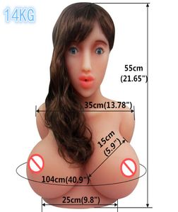 Grote borsten orale sekspop hoofd torso Japanse realistische siliconen sex poppen robot enorme borsten mastutbator voor man echte volwassen sexy dol7309402