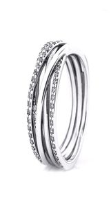 Grote bruids sets ring authentiek 925 sterling zilver heldere cz verstrengse ringen voor vrouwen sieraden r02817203966
