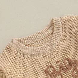 Grote broer kleine broer bijpassende outfit herfst winterkleding peuter babyjongen trui sweatshirt pullover 240103