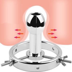 Big Butt Plug Anal Toy Enorme Metal Dilatador Fist Strap On Speculum Ajustable Vaginal Anus Clamp juguetes sexy para hombres y mujeres