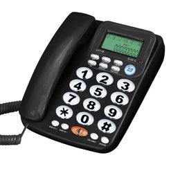 Téléphone filaire à gros boutons avec haut-parleur pour personnes âgées, identification de l'appelant, mains libres, téléphone fixe pour la maison, 240102