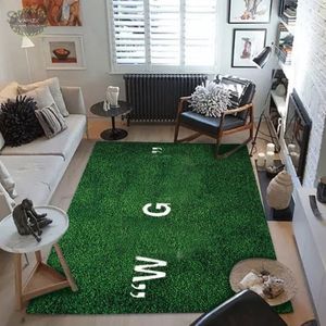 Alfombra grande dormitorio de diseño alfombra de área de césped húmedo simple color sólido sala de juegos de moda piso alfombra rectangular y alfombra antideslizante espesar suave moderno S02