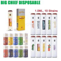 Big Chief Vape stylo E-cigarettes jetables Batterie rechargeable de 1,0 ml Kit de démarrage CO2 CARTRILLES D'HUILE ÉPARGES PODE POD POD POD AVEC BOX EMBALLAGE