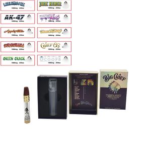 Big Chiefs vape cartucho vapes carros cartuchos vapes atomizadores tanque de vidrio aceite espeso encaje a presión vaporizador de cera cigarrillo electrónico 510 hilos vacío con embalaje 10 colores 1 ml