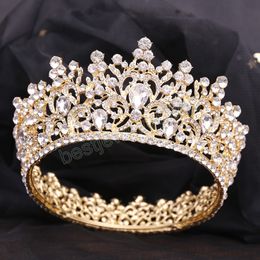 Grote Crystal Queen Tiara's en Kronen Bruidsdiadeem voor vrouwen Hoofddeksel Haarversieringen Bruiloft Hoofdsieraden