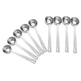 Big deal 9 Pack Coffee Scoopstairless Steel Measuring Scoop 1 eetlepel lang handvleet lepel voor koffiehilk poedertea 240410