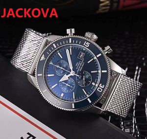 Grande montre de créateur 46mm véritable maille en acier inoxydable montres mécaniques Bracelet mode hommes montre-bracelet masculin