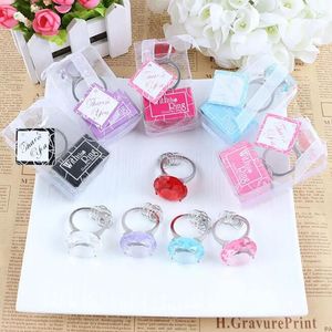 Grote diamanten ringvorm sleutelhanger sleutelhanger accessoires thuis feestartikelen huwelijksgeschenken voor gasten bruiloft souvenirs feestartikelen