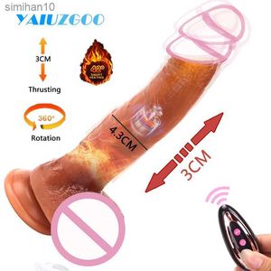 Gros gode vibrateur pour femme masturbateur vaginal anal télécommande chauffage réaliste télésique gros pénis jouet sexuel pour adulte L230518
