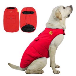 Big Dog Apparel Vêtements Vêtements d'hiver Vestes chaudes Gilet double face imperméable pour Teddy Golden Retriever Bulldog DHL Ship