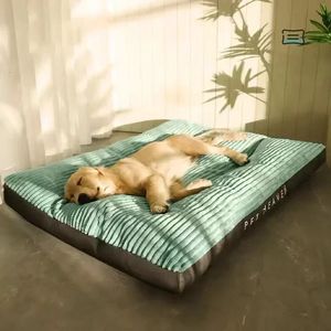 Grote Hond Mat Corduroy Pad voor Middelgrote Honden Oversize Huisdier Slaapbed Dikker Bank Afneembaar Wasbaar Benodigdheden y240220