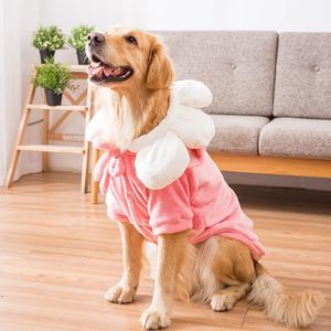 Big Dog Pyjamas Home Casual Wear Automne Hiver Fonlleuse chaude douce Chiens mignons Dogs pour grand Labrador Doberman Pet Coats 240402