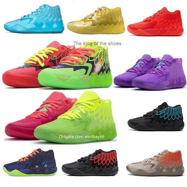 BIG EUR 48 Lamelo Arrival Ball MB 01 Chaussures de basket-ball Rick Rouge Vert et Morty Galaxy Violet Bleu Gris Noir Queen Buzz City Melo Galaxy Baskets Jaunes BasketsMB.01