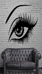 Gros cils pour les yeux autocollants muraux vines sexy belles femelles de décoration murale pour les yeux muraux mural mural conception art autocollant 6706442