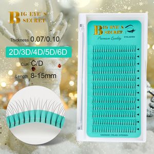 Big Eye S Secret Eyelash Extension Premade Volume Fans 2D 3D 4D 5D Long STEM 220524