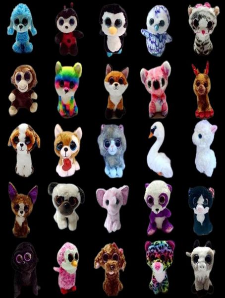 Big Eyes Plush Toys Kawaii Animales de peluche pequeños Pequeños Penguin Dog Cat Panda Mouse Doll para niños 039 Toy Christmas Gifts6068992