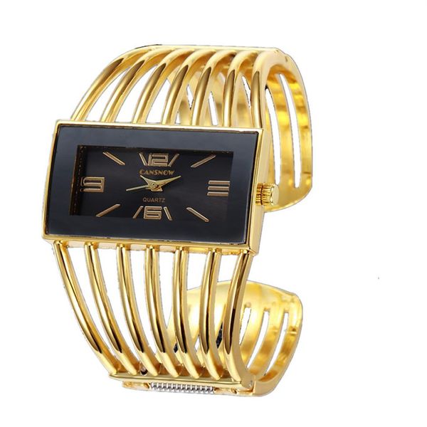 Big Face Gold Silver Bangle Watch Women Elegant Brand Analog Quartz Watch Ladies montre Reloje Mujer Montre Bracelet Femme 2018221C