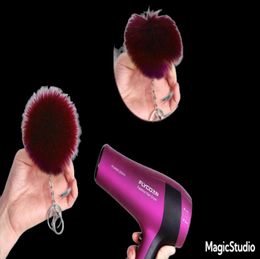 Gros faux cuir 8cm fourrure pompom keychain hair bulb sac pom pom balle chaire pendentif pendent clef pour femmes charmante y7351342