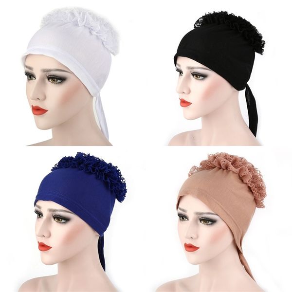 Big Fleur Chapeaux Toile Toile Bonnets Musulmans Turban Femmes Headwear Hiver Multi Couleur Fashion Extérieur 8 8ER L2