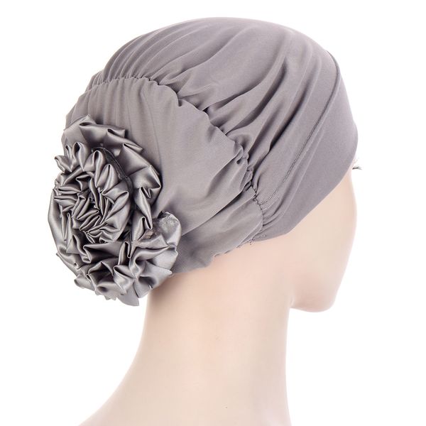 Grande fleur volumateur Scrunchie 2021 nouveau extensible musulman intérieur Hijab casquettes femmes Turban chapeau femme tête enveloppes sous-écharpe chapeau