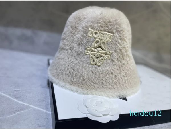 Grand chapeau seau en fausse fourrure pour femmes, casquette de pêcheur en peluche, chaud, épais, froid, jour de neige, Panama