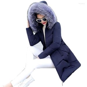Grande fourrure 2022 Parkas femmes femmes manteau d'hiver épais coton veste femmes vêtements d'extérieur pour bas Luci22