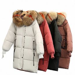 Gros manteau d'hiver de fourrure épaissie parka femmes lâche lg manteau d'hiver vers le bas cott dames vers le bas parka veste femmes 2018 m vêtements d'extérieur A8dQ #