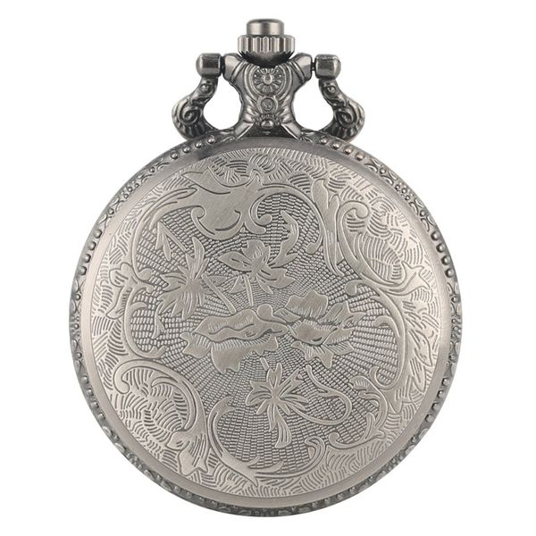 Reloj de bolsillo con patrón masónico de mampostería Big G, reloj de cuarzo gris plateado antiguo, colgante, collar, cadena, Gifts241f