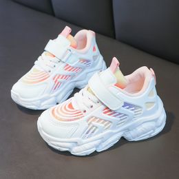 Grote Meisjes Mesh Ademende Witte Sneakers Voor Kinderen Versie Platform Sport Running Daddy Schoenen 5 6 8 10 11 12 Jaar
