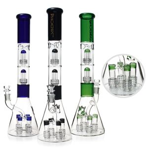 Big Tall Glass Bongs beker Bong Hookahs Unieke waterleidingen met zes douchekop PERCS OLIE RIG TALL Dik