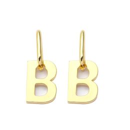 Pendientes con letras de personalidad para mujer, gota de Color dorado grande, joyería de tendencia 2021