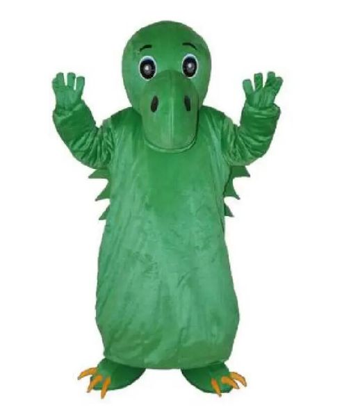 Big Green Chinois Dinosaure Mascot Costume Adulte Halloween Partie d'anniversaire de dessin animé Vêtements Fancy Robe Fantaisie Événement de haute qualité