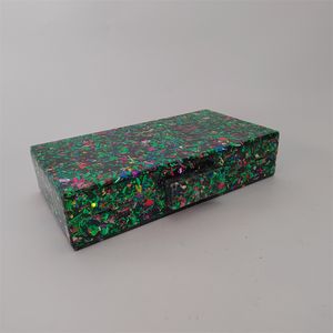 Big Green Glitter Acryl Box Koppelingen Schoudertas Vrouwen handtassen dames zak een belangrijkste femme avond bruiloftsfeest flap portemonnee