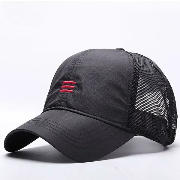 Big Head Man Plus taille Baseball Cap Men Summer Tissu mince Mesh Sun Sun Chapeau mâle M 55-59CM L 60-64CM 240407