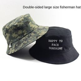 Grande tête hommes grande taille soleil seau chapeau femmes pêcheur Bob pur coton Panama casquette grande taille seau chapeaux 5860 cm 6062 cm 6365 cm 240127