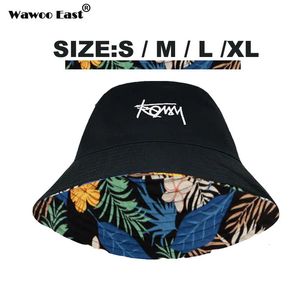 Big Head Size Fisherman Hat mannelijke omkeerbare Hawaii Koreaanse herfsthoeden voor mannen Casual Panama hoed Bob Hip Hop Embet Hat Men Caps 240410