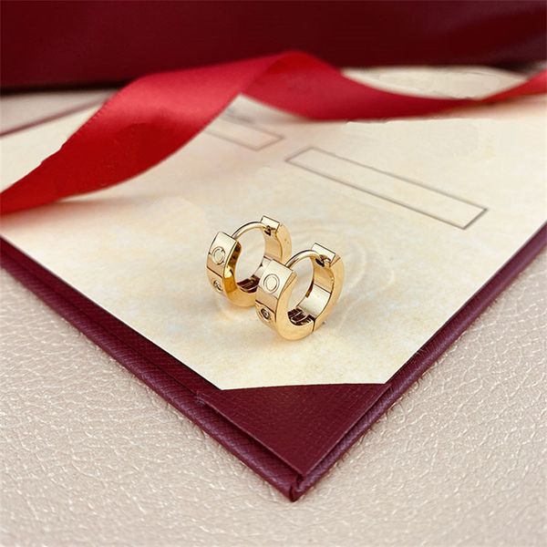 grandes créoles boucles d'oreilles diamant boucles d'oreilles de luxe designer pour femmes cristal petite boucle d'oreille en or bijoux en acier inoxydable bijoux cadeau de mariage