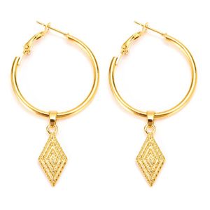 Big Hoops BOUCLES D'OREILLES THAI DROP DANGLE RHOMBUS 22K 23K 24K BAHT OR JAUNE Pur GP Thai dress262x