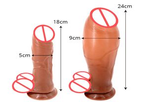 Gros gode sexuel gonflable Grand Plug Pinis Réaliste Soft Dildo Pompe Aspiration Adult Sex Toys for Women4344191