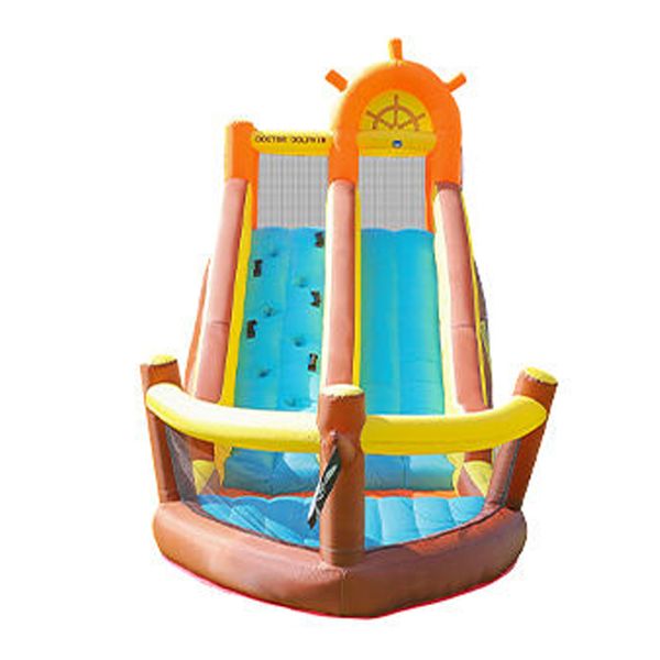 Grand toboggan gonflable à louer Business Start Kids Outdoor Play Fun in Garden Backyard Pirate Ship Theme Super Sliding Toys Water Park with Pool Amusement Anniversaire