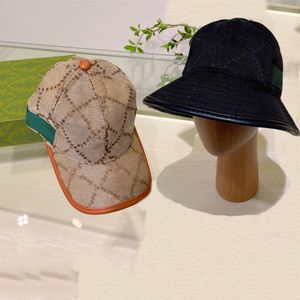 Grande lettre seau chapeau concepteur casquette de balle pour homme femme marque casquettes de baseball de luxe chapeaux d'été réglable noir marron Color3023