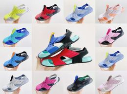 Big Little Boys Girls Summer Shoes Sunray Protect 2 Sandals Slippers Fireberry Signal Gray Soft Runner Strap Running Shoe BEA6216154